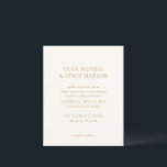 Simple Ivory and Gold Modern Budget Wedding Invite<br><div class="desc">Modern wedding invitations featuring a clean and simple design with bold fonts.</div>
