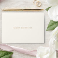 Simple Ivory and Gold Modern Wedding