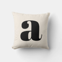 Simple Ivory White Bold Retro Monogram Initial