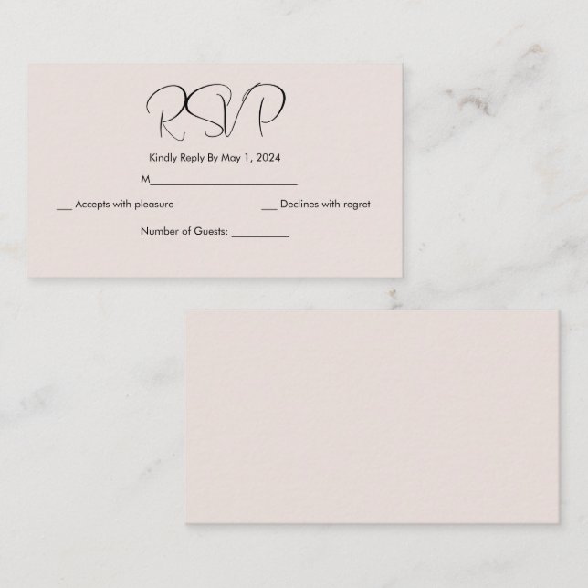 simple japanese cherry blossom rsvp card (Front/Back)