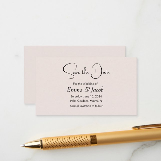 simple japanese cherry blossom save the date card (Front/Back In Situ)