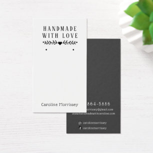 Simple Jewellery Earring Display Grey Card