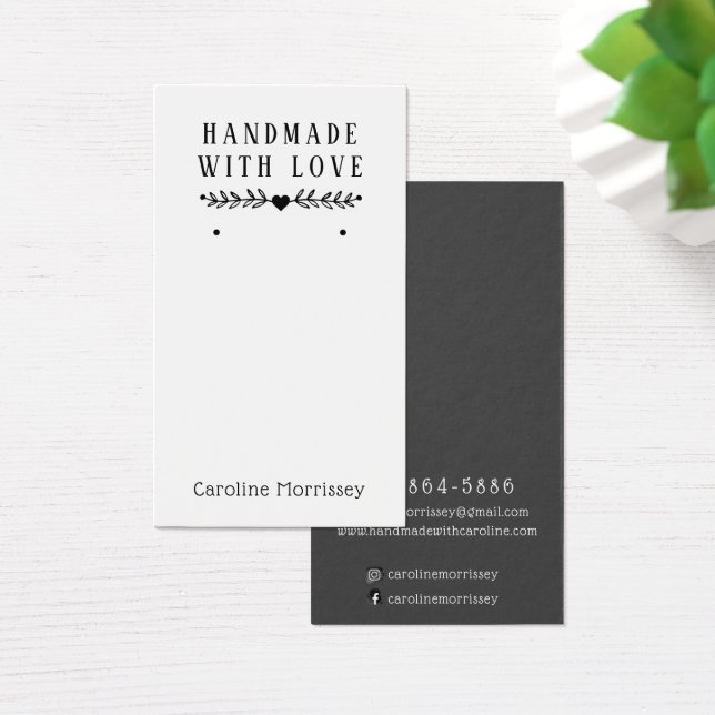 Simple Jewellery Earring Display Grey Card (Desk)