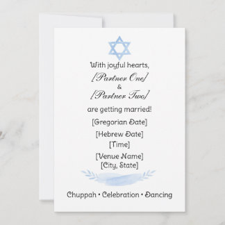 Simple Jewish Star Invitation
