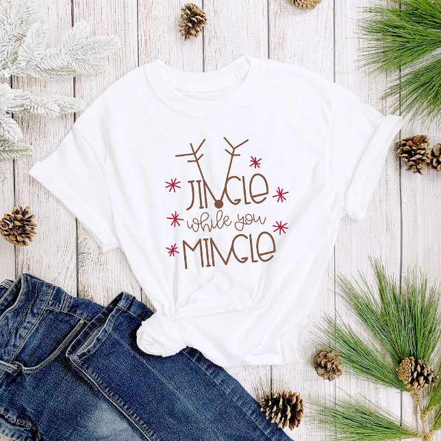 Simple Jingle While You Mingle Christmas Women's T-Shirt (Creator Uploaded)