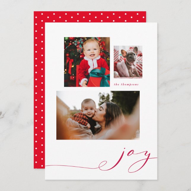 Simple Joy Multi-Photo Holiday Card (Front/Back)