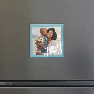 Simple Joy Typography Minimalist Overlay Custom Magnet
