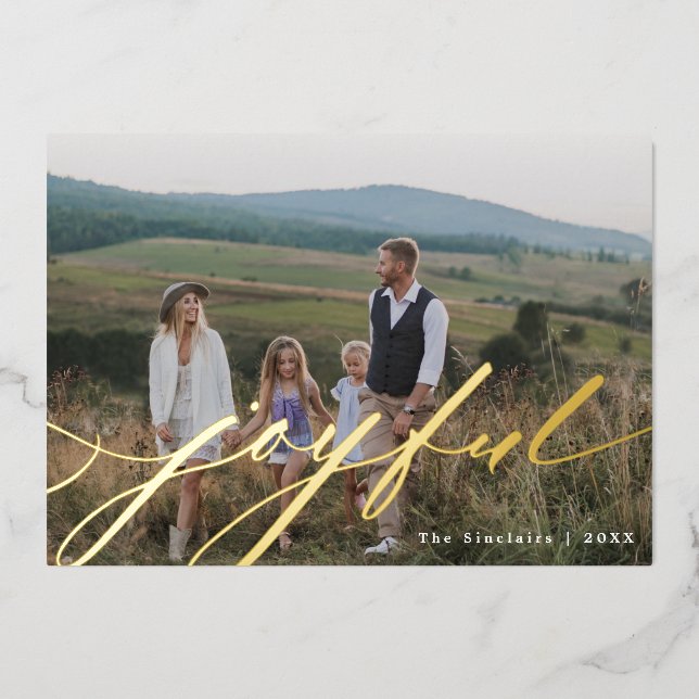 Simple Joyful Script Overlay Photo (Front)