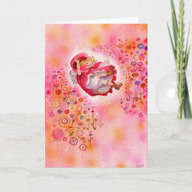 Simple joys- Happy Flower Afternoon Greeting Card (Front)