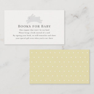 Simple Jumping Bunny Book Request Enclosure Card