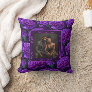 Simple Keepsake Wedding Anniversary Throw Pillow
