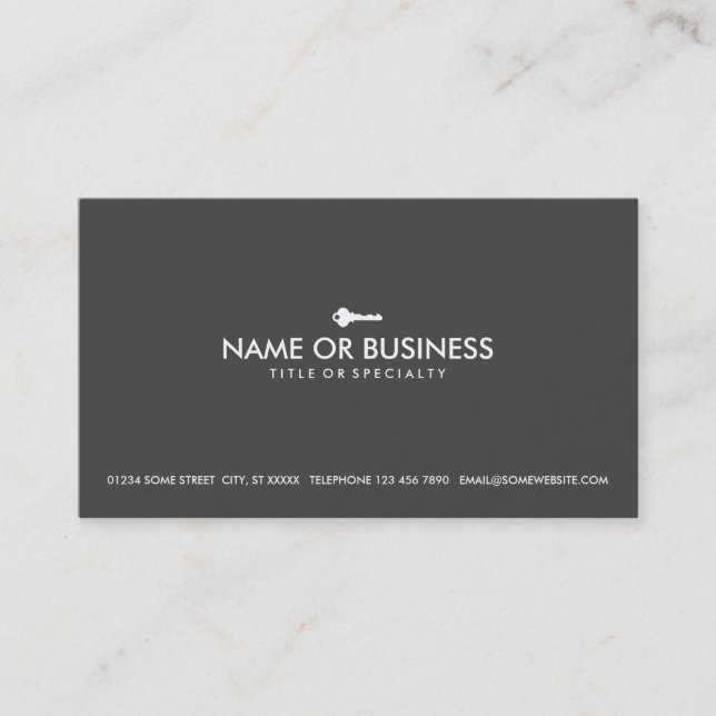 simple key business card (Front)