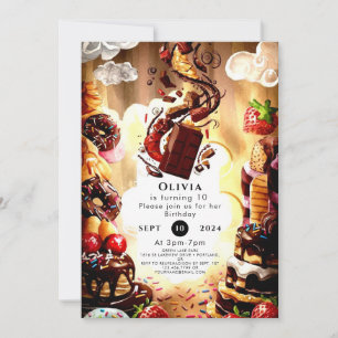 Simple Kids' Chocolate Birthday Invitation