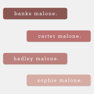 Simple Kids Dusty Pink Waterproof Name Labels