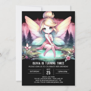 Simple Kids Fairy Birthday Invitation