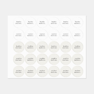 Simple Kids Name Waterproof Clothing Labels