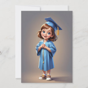 Simple kindergarten graduation invitation