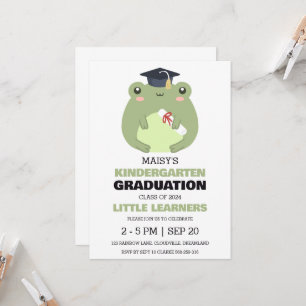 Simple kindergarten graduation invitation
