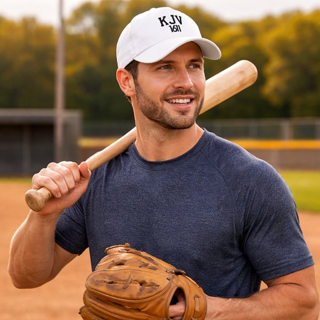 Simple KJV 1611 Black and White Baseball Hat (Creator Uploaded)