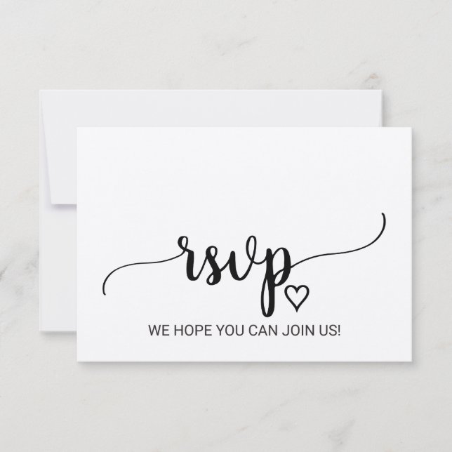 Simple Kraft Calligraphy Menu Choice RSVP Card (Front)