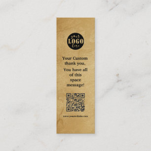 Simple Kraft Paper Bookmark Card