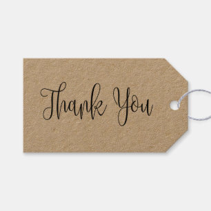 Simple kraft thank you. Rustic wedding gift tag