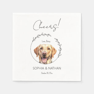 Simple Labrador Retriever Dog Wedding Cocktail  Napkin