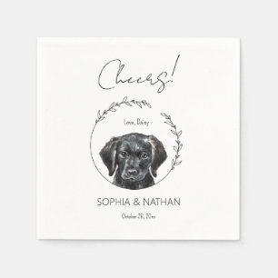 Simple Labrador Retriever Puppy Wedding Cocktail  Napkin