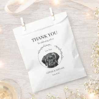 Simple Labrador Retriever Puppy Wedding Thank You Favour Bags
