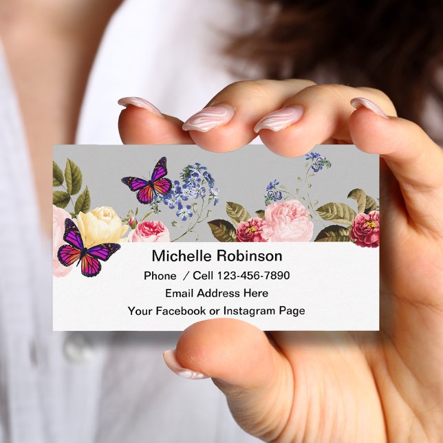 Simple Ladies Social Networking Contact Cards (Creator Uploaded)