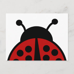 Simple ladybug design postcard