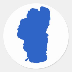 Simple Lake Tahoe Sticker, round Classic Round Sticker