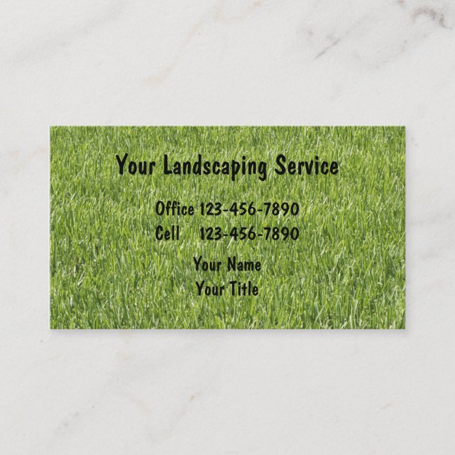 Simple Landscaping Business Cards (Front)