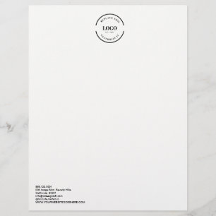 Simple LARGE Business logo customizable  Custom Letterhead