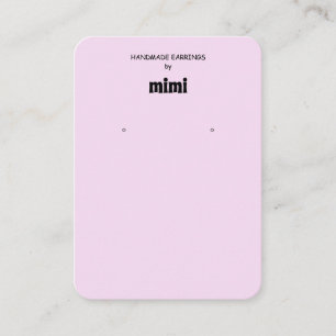 Simple Lavender Earring Display Business Card