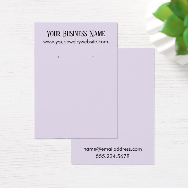 Simple Lavender Earring Holder Display Cards (Desk)