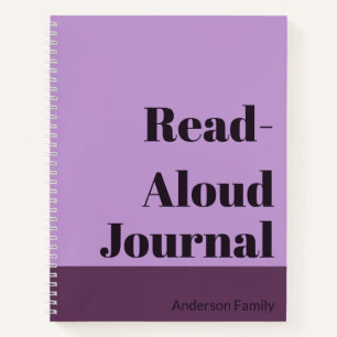Simple Lavender Family Name Read-Aloud Journal