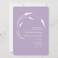 Simple Lavender Floral Wedding