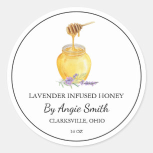 Simple Lavender Infused Honey Label