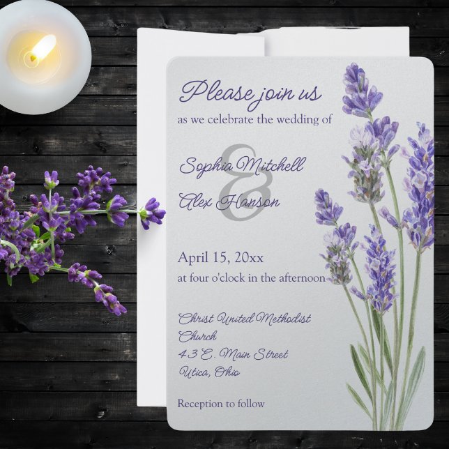 Simple Lavender Sprigs  Invitation (Creator Uploaded)