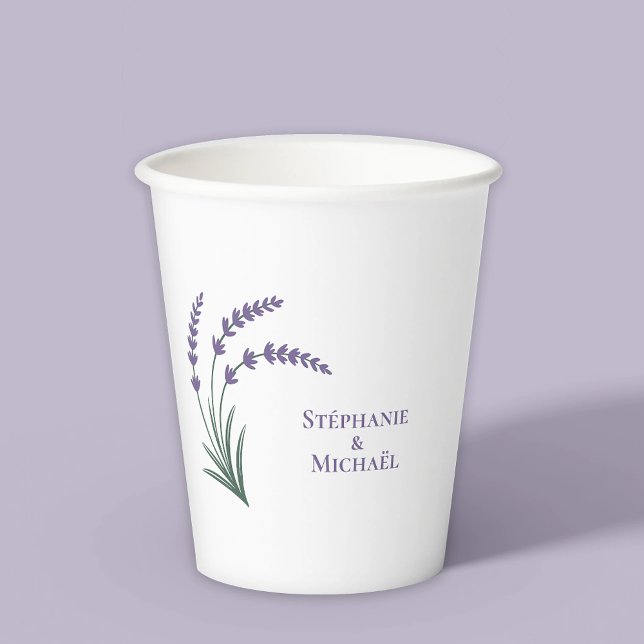 Simple Lavender Wedding Paper Cups (Simple Lavender Wedding Paper Cups)