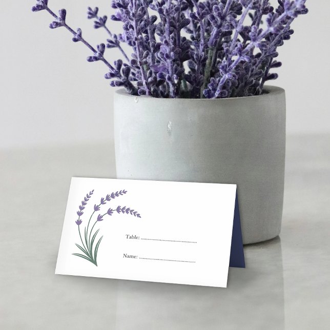 Simple Lavender Wedding Place Cards (Simple Lavender Wedding Place Cards)