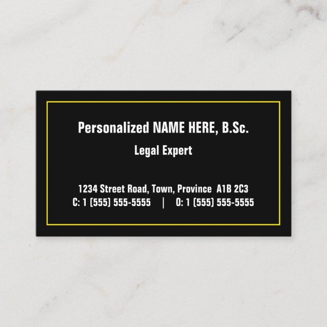 Simple Law Professional Business Card (Front)