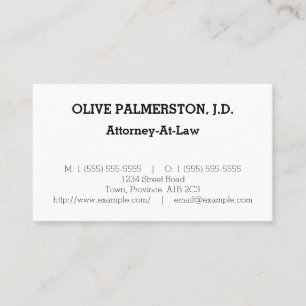 Simple, Law Professional Business Card