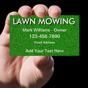 Simple Lawn Mowing Services Business Card