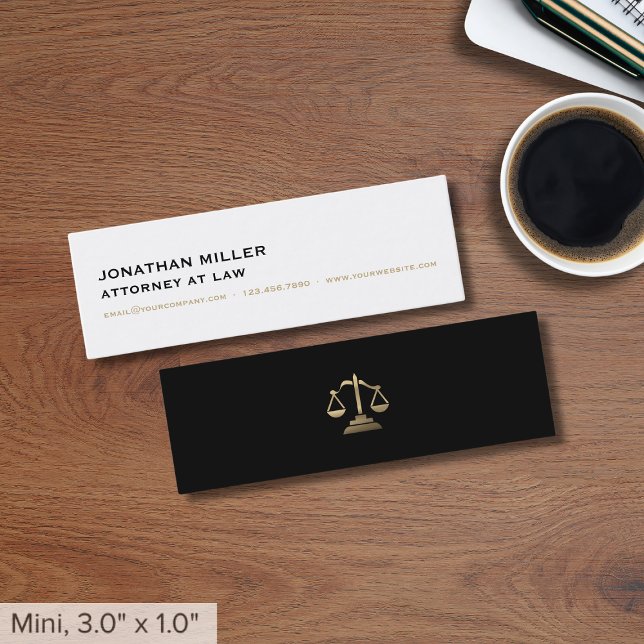 Simple Lawyer Mini Business Card (Creator Uploaded)