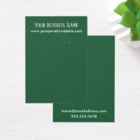 Simple Leaf Green Earring Holder Display Cards