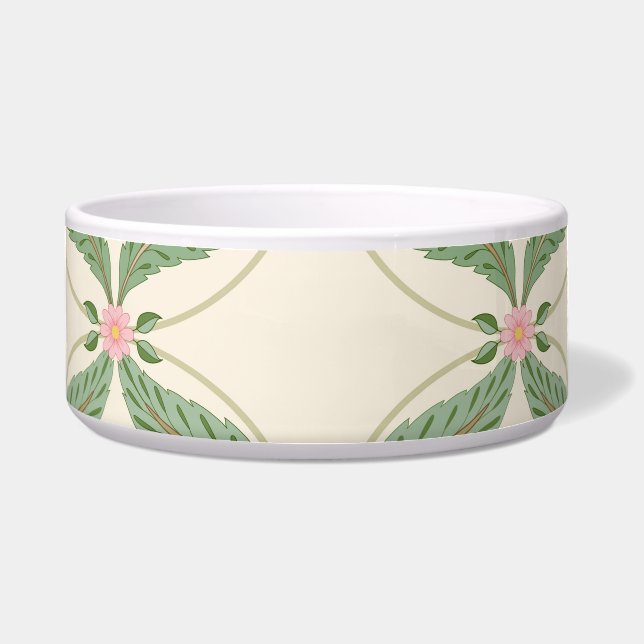 Simple Leaves Flowers Grid Pattern (Front)