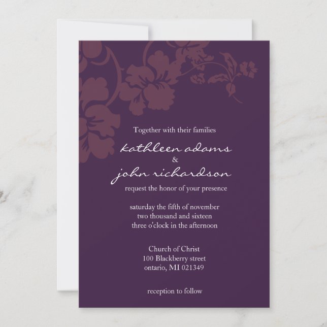 Simple Leaves Invitation (Front)
