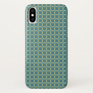 Simple leaves pattern in blue Case-Mate iPhone case